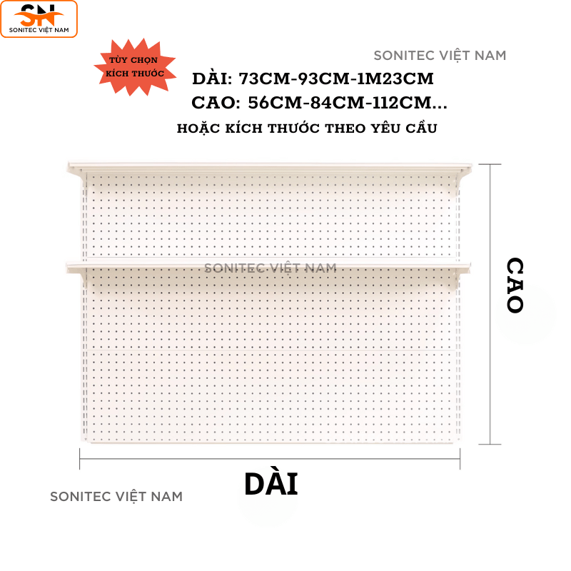 Kệ Sách Gắn Tường Khung Lưới Decor Bàn Học – Tiết Kiệm Không Gian, Tải Trọng Lớn