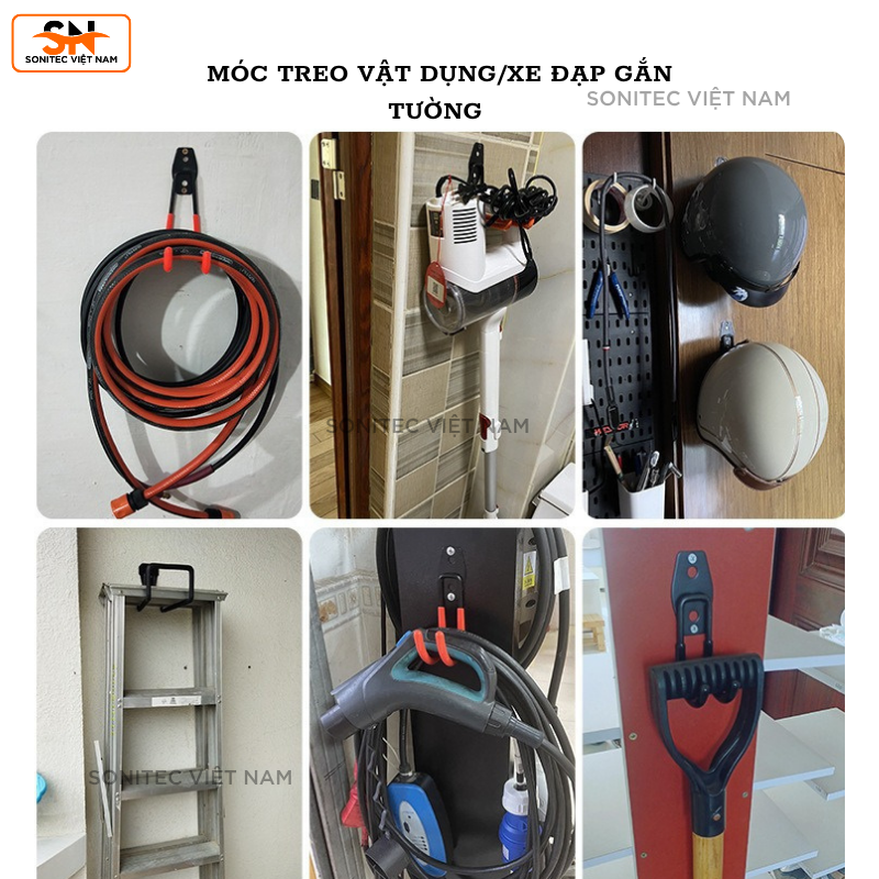 Móc Treo Xe Đạp Gắn Tường Bằng Kim Loại Chống Trượt – Siêu Bền, Chịu Lực Tốt