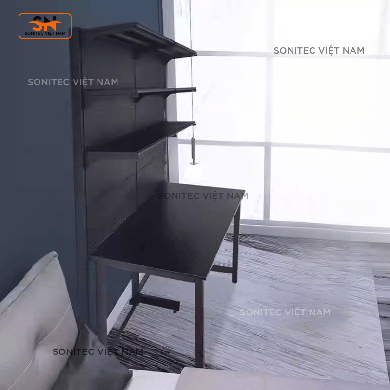 Kệ Để Bàn 3 Tầng Ghép Đôi Khung Lưới Sơn Tĩnh Điện – Giải Pháp Trưng Bày Cỡ Lớn, Tối Ưu Diện Tích