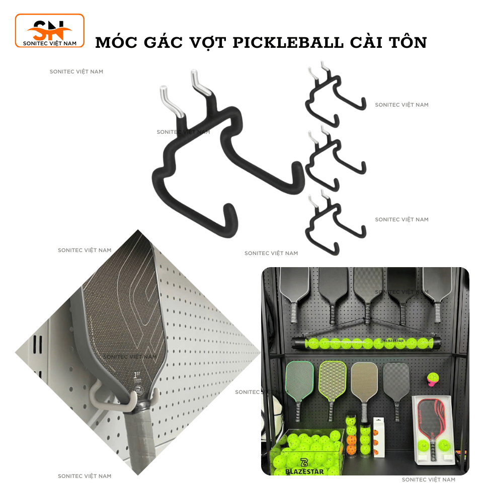 Móc gác vợt pickleball-Móc trưng bày vợt pickleball