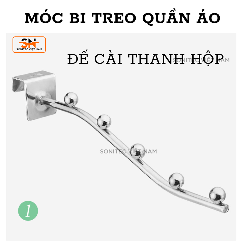 Móc Bi Treo Quần Áo – Đế Cài Thanh Hộp | Phụ Kiện Trưng Bày Shop, Siêu Thị