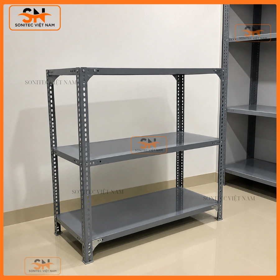 Kệ sắt V lỗ 3 tầng