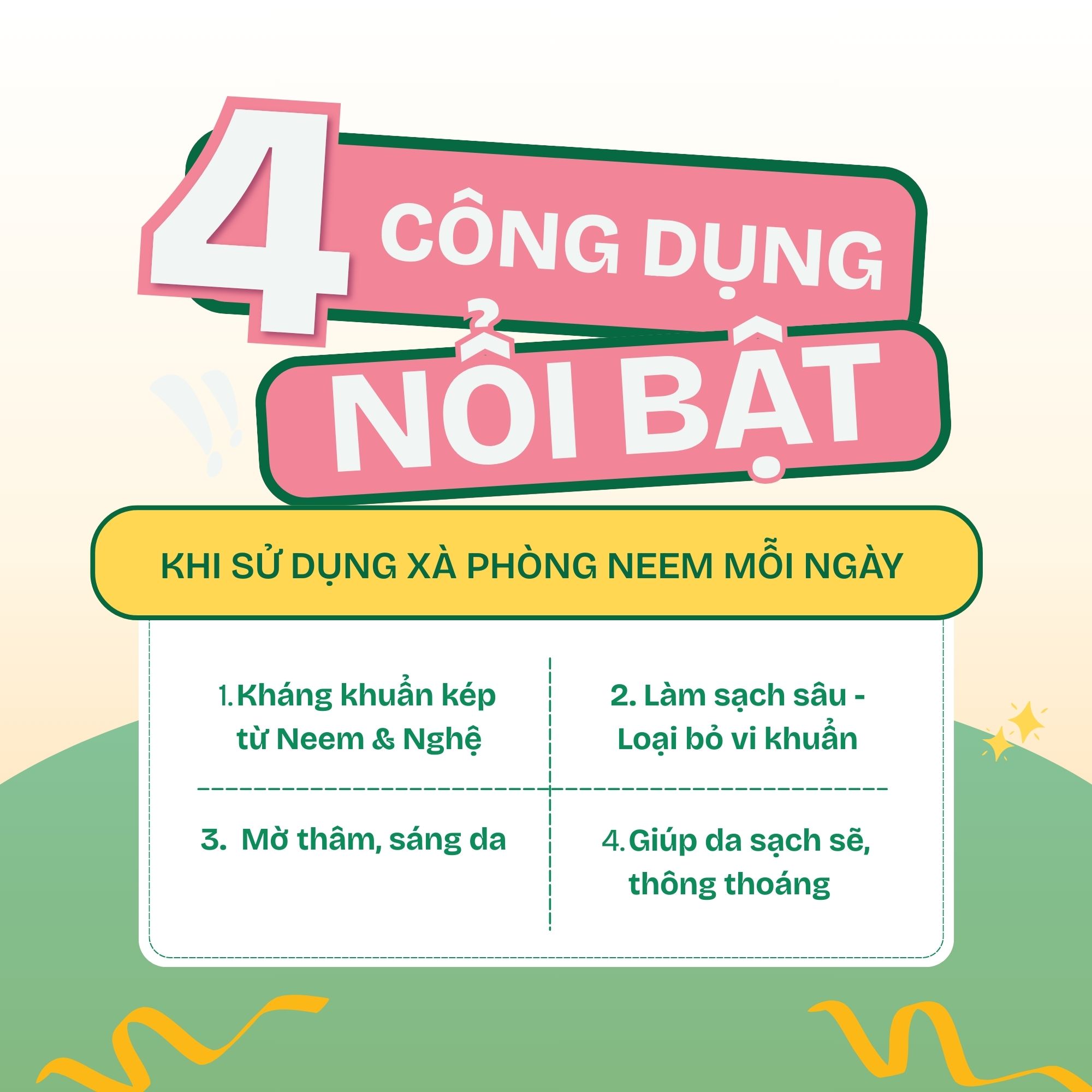 Xà phòng giảm mụn cơ thể từ lá neem Himalaya Neem & Tumeric Soap (1 bánh)