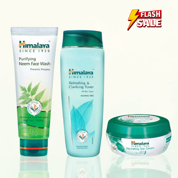 [30/07/2025] Combo chăm sóc da cơ bản Himalaya Neem Face Wash 100ml & Refreshing and Clarifying Toner 100ml & Nourishing Skin Cream 50ml