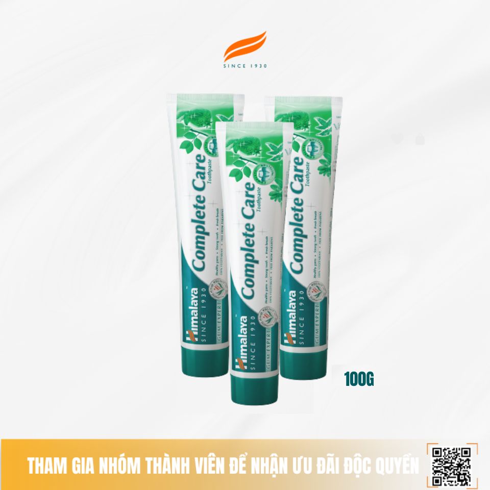 [COMBO 3] KEM ĐÁNH RĂNG BẢO VỆ NƯỚU HIMALAYA COMPLETE CARE TOOTHPASTE (3 tuýp)