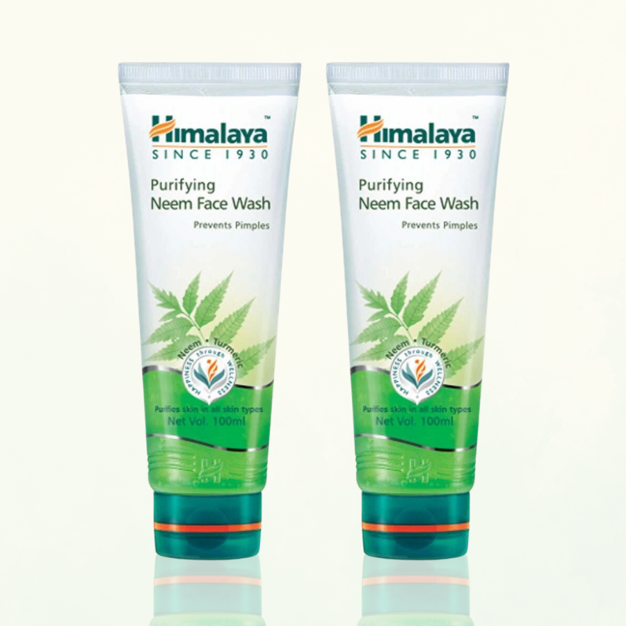 Combo 2 sữa rửa mặt lá Neem ngừa mụn Himalaya Purifying Neem Face Wash 100ml