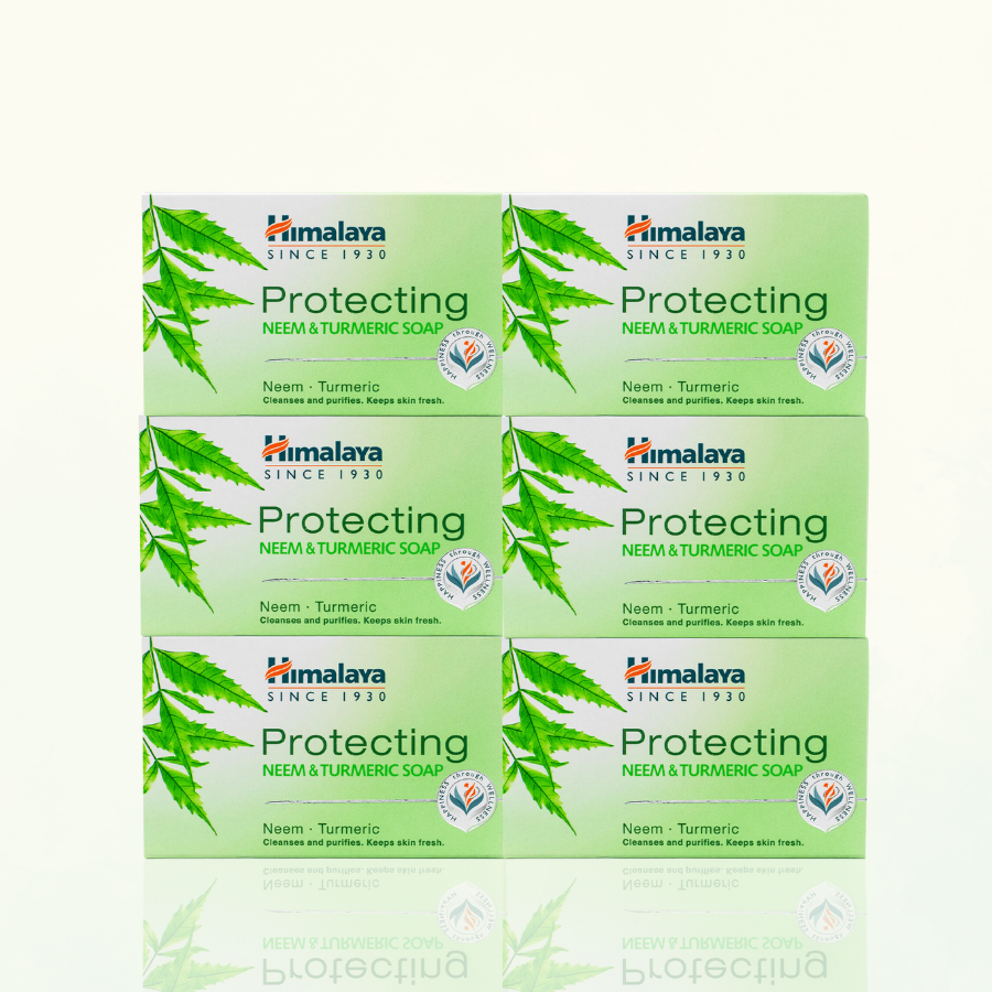 Combo 6 xà phòng giảm mụn cơ thể từ lá neem Himalaya Neem & Tumeric Soap