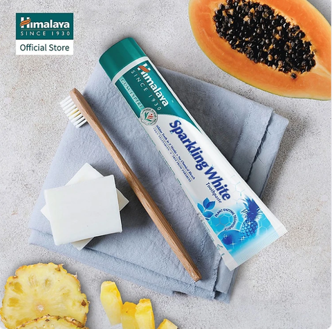 [COMBO 3] Kem đánh răng trắng sáng lấp lánh Himalaya Sparkling White Toothpaste (3 TUÝP)