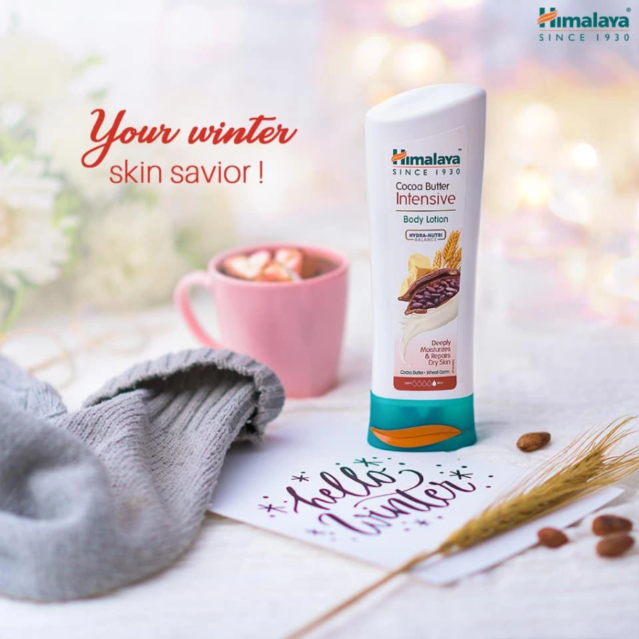 [HSD: 30.07.2025] Sữa dưỡng thể cấp ẩm sâu mùi ca cao Himalaya Cocoa Butter Intensive Body Lotion