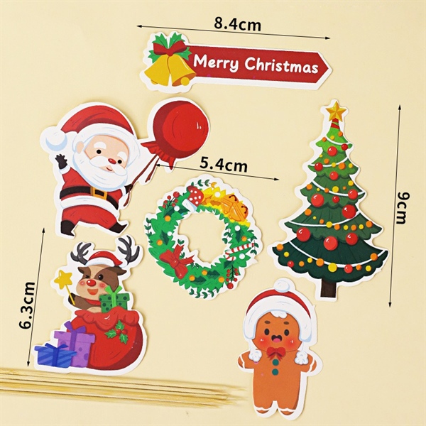 Set que cắm GS ông già Noel cầm bóng đỏ + vòng nguyệt quế