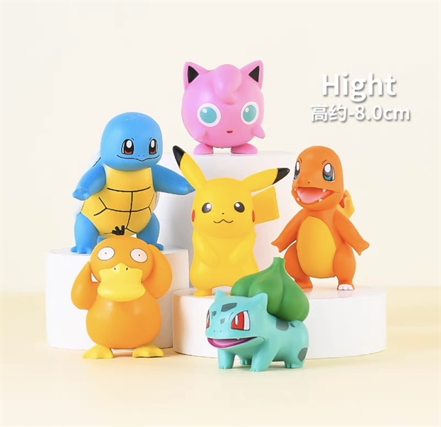 Set trang trí 6 con Pokemon nhựa nhẹ