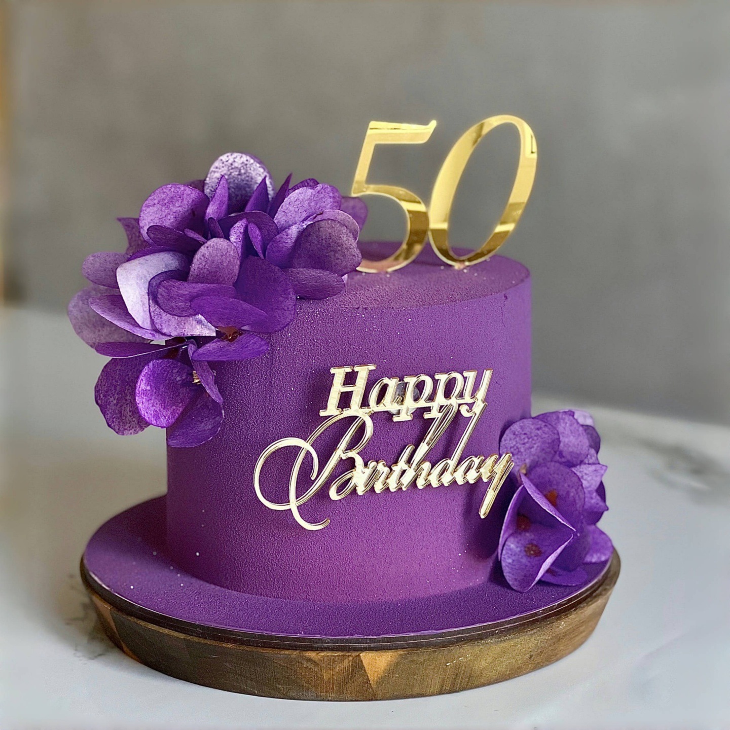Topper mica HPBD mẫu mới vàng nhỏ 28
