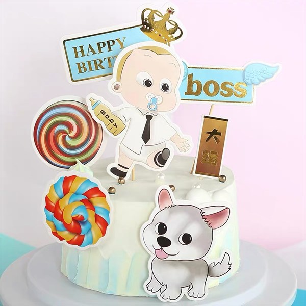 Set que cắm Boss + cún + kẹo