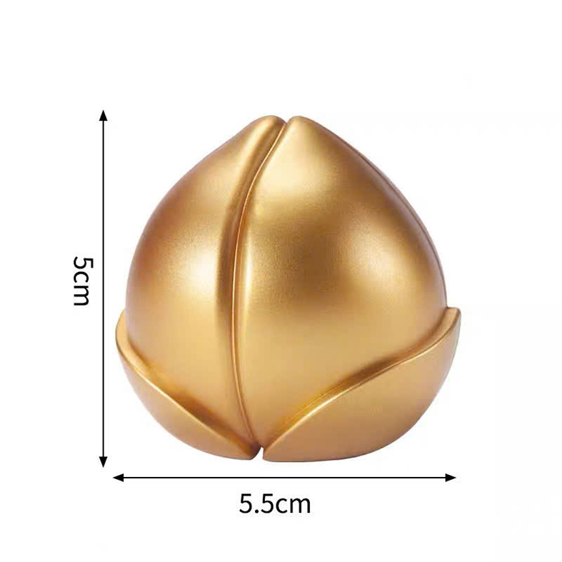 Trang trí tết hình quả đào vàng trung 5cm