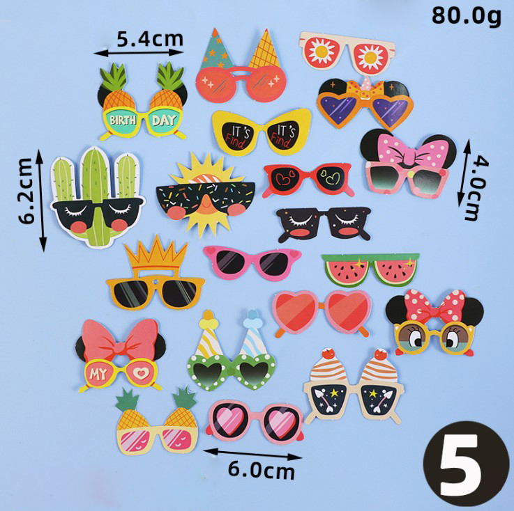 Set 100 que cắm hình nhiều chiếc kính cute