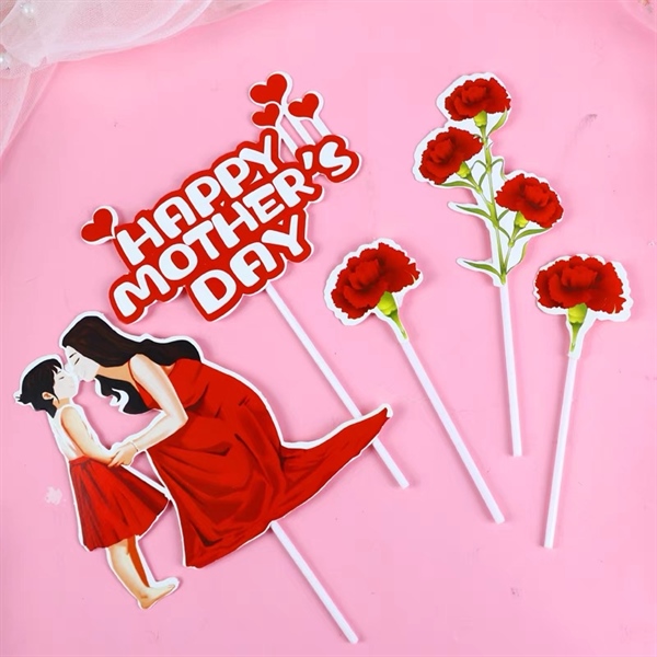 Set que Mother's Day + hoa cẩm chướng đỏ