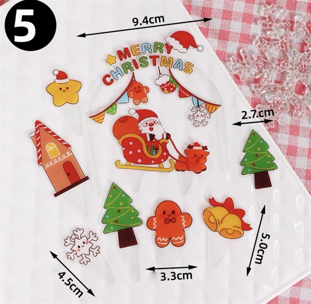 5 Set trang trí GS vòm xe trượt tuyết + ông già Noel + 2 cây thông (5 bộ 45c)