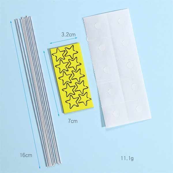 Set 10 que cắm sắt ngôi sao xốp vàng