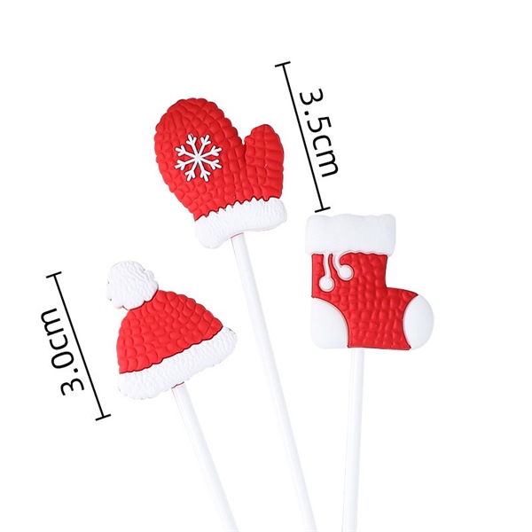 Set trang trí slc GS găng tay + tất + mũ len đỏ