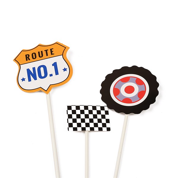 Set que cắm HPBD đua xe + cờ caro No 1