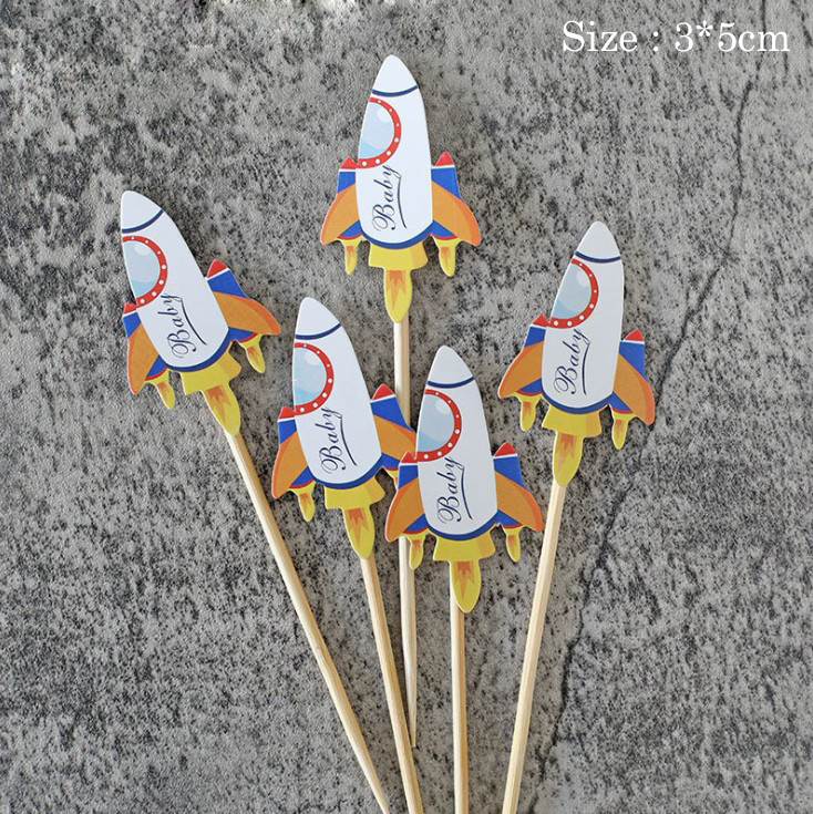 Set 5 que cắm phi thuyền vũ trụ (sz 3*5cm)