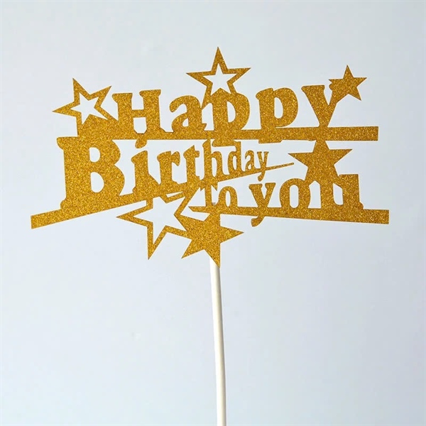 Topper HPBD to you sao vàng