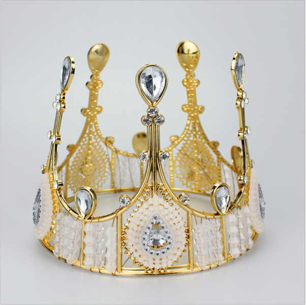 Vương miện pha lê 14cm nhựa