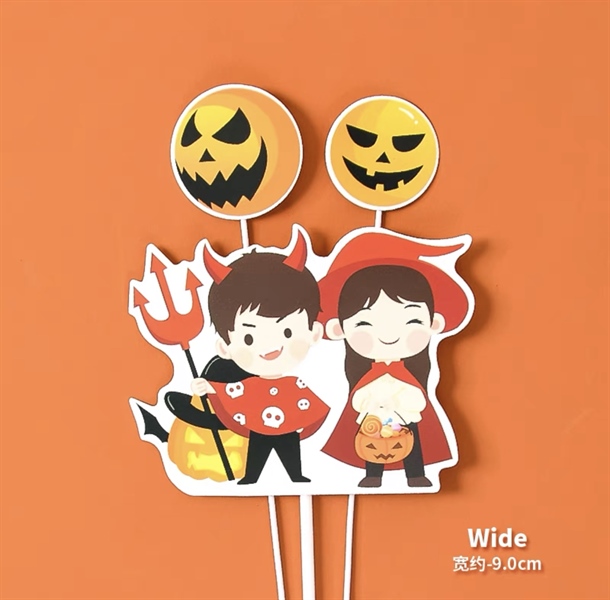 Set 2 que bí ngô + bé trai bé gái Halloween