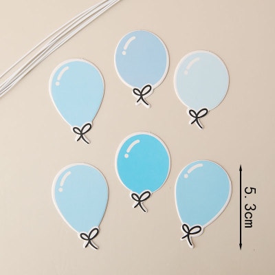 Set que cắm chùm 6 bóng bay xanh
