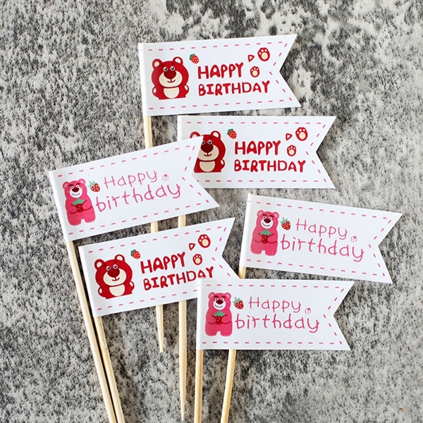 Set 6 que cắm biển hiệu HPDB gấu Lotso (QCG)