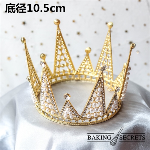 Trang trí vương miện quốc vương chóp nhọn vàng