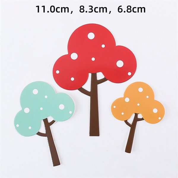 Set 3 que cắm giấy cây mây rừng 3 màu xanh đỏ vàng