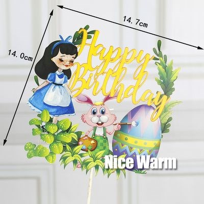 Topper HPBD bé gái + quả trứng
