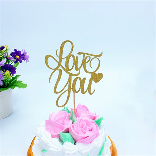 Topper Love You tim vàng