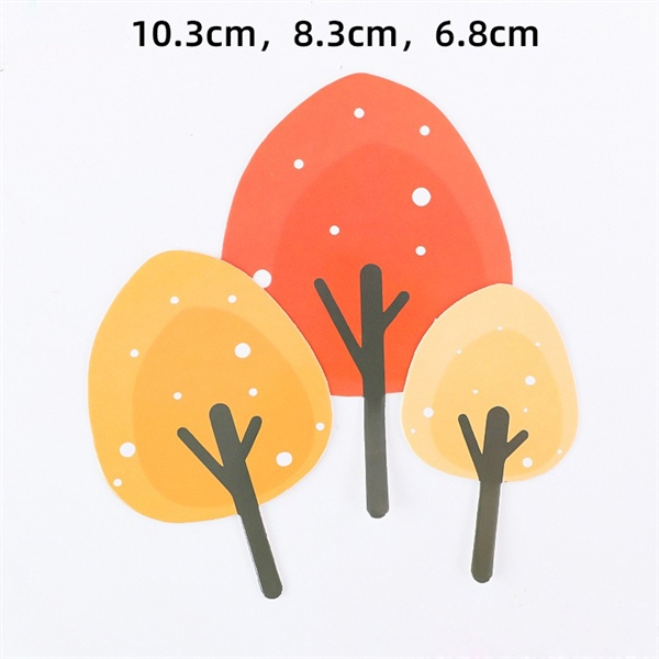 Set 3 que cắm giấy cây cảnh màu vàng cam