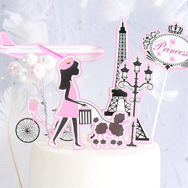 Set que cắm cô gái + tháp Eiffel