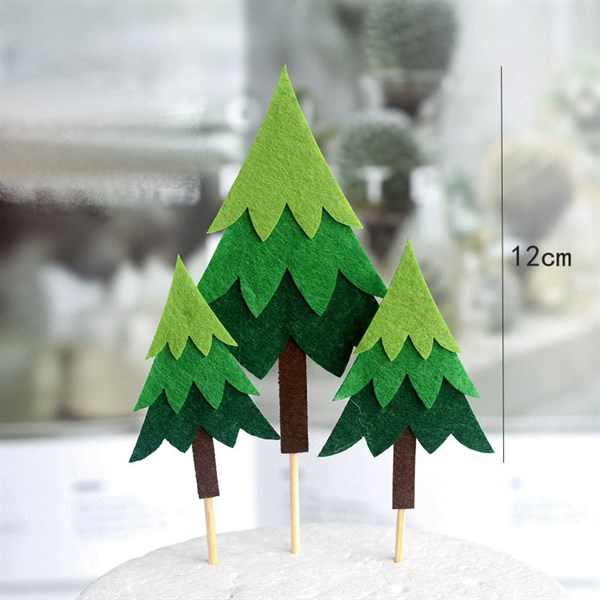 Set 3 cây xốp cây thông xanh