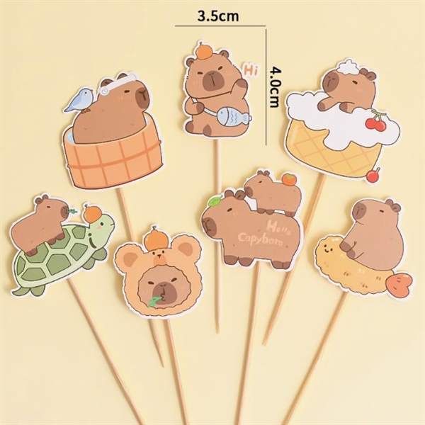 10 set que cắm Capybara (cưỡi rùa)