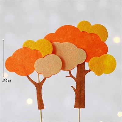 Set 2 cây xốp lá vàng cổ thụ