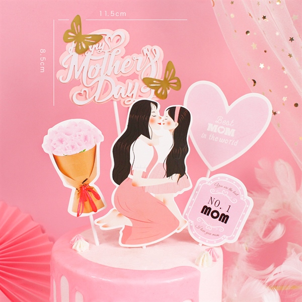 Set que cắm Happy Mother's Day mẹ và bé