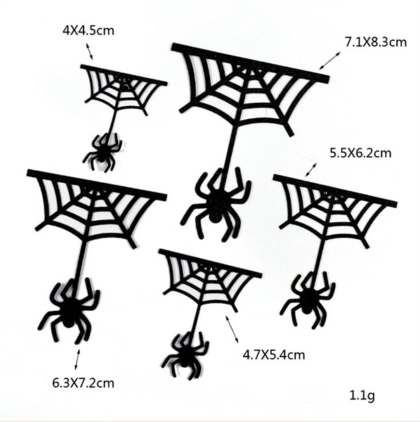 Set 5 que cắm Halloween mạng nhện + con nhện đu dây