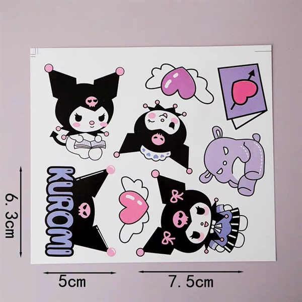 Set 10 set tấm dán sticker Kuromi đọc sách