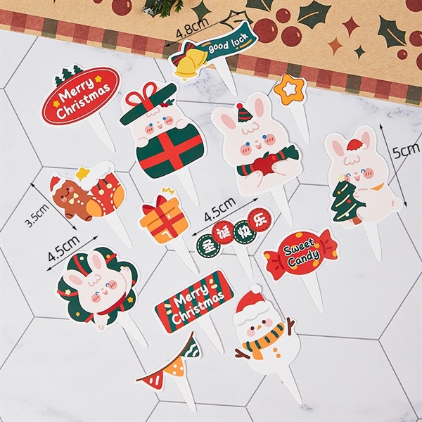 Set 13 tag cắm GS 4 thỏ trắng + kẹo Sweet Candy 2023