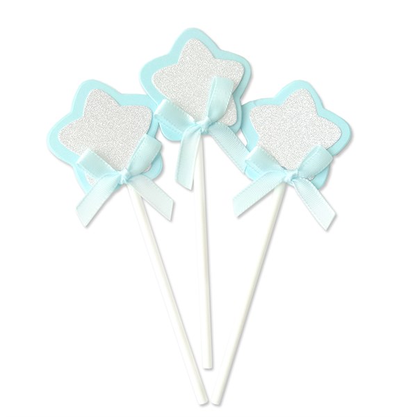 Set 3 que cắm sao nơ xanh