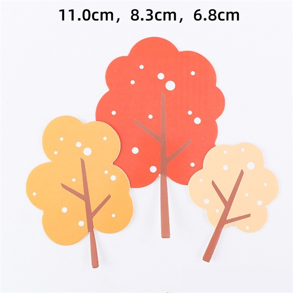 Set 3 que cắm giấy cây lá vàng cam thường to nhỏ