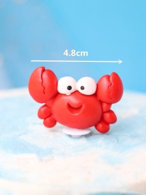 Trang trí gốm sứ hình con cua mỉm cười