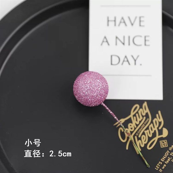 Bóng nhũ trang trí màu hồng 2.5cm