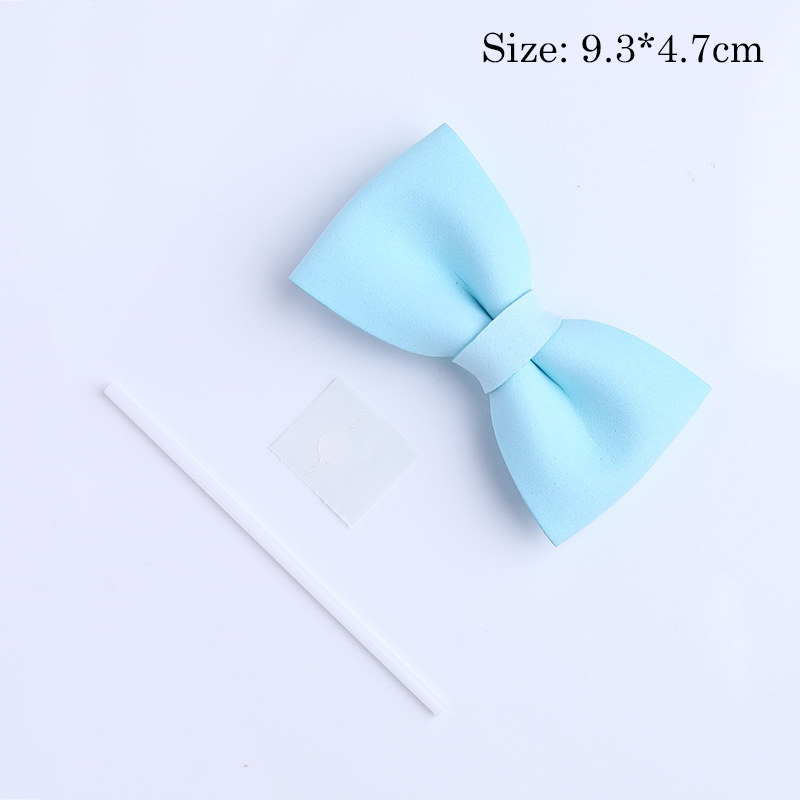 Trang trí nơ xốp nhỏ màu xanh sz 9cm