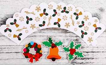 Set 12 bọc cupcake + 12 que cắm GS Noel