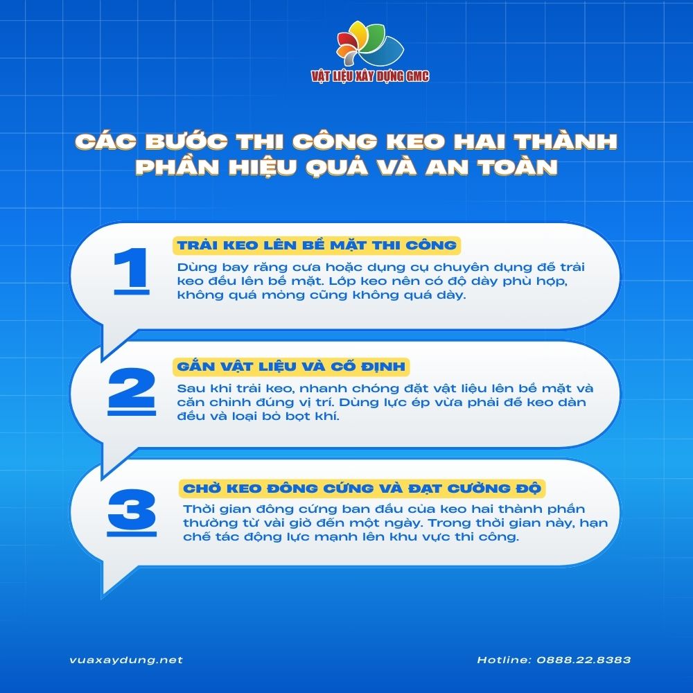 Cách sử dụng keo hai thành phần đúng kỹ thuật